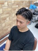 サイドパートツーブロック刈り上げ  <理容室>/メンズ/バーバー