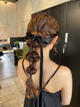 メルバイレガロ 水戸(mer by REGALO) 編みおろしヘア/顔型ヘアスタイル特集