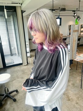 ザ オーダー(THE ORDER) デザインカラーパープルホワイトシルバー/ケアブリーチ/裾カラー