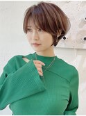 小顔カット/マッシュショート/ことりベージュ/20代/30代/40代