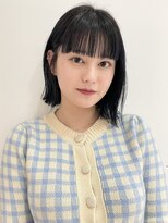 ヨーク(YOKE)&nbsp;【 YOKE 】ぱっつんボブ切りっぱなしボブワイドバング黒髪