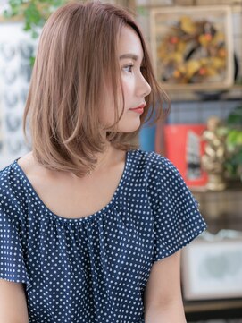 カバーヘア ブリス 戸田公園西口店(COVER HAIR bliss) 外国人風パールラベンダー前下がりボブh2戸田公園20代30代40代