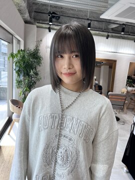 アドア 横浜(ADORE) 【ADORE横浜】ブリーチカラー×グレージュ×ボブ