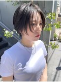 NUDE 前髪なしショートハンサムショート大人ショートボブ