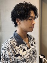 ヘアー アイス ルーチェ(HAIR ICI LUCE)&nbsp;ウルフスパイラルパーマセンターパート／大矢