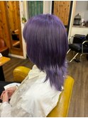ラベンダーカラー レイヤーカット