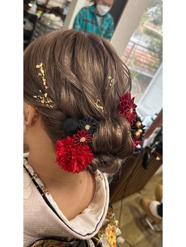 アローズ 大牟田店(arose) 大人ガーリー  成人式にも大人気☆シニヨンヘアセット