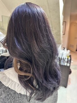 ギヴ 玉造店(Give) フェイスフレーミング　「ベージュ×パープル」