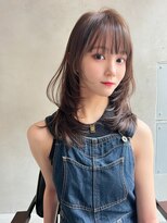 銀座　cheri レイヤースタイル×透明感ブラウンカラー