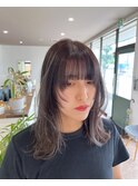 ハイライトケアブリーチダブルカラーレイヤーカットウルフカット