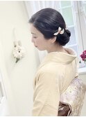 シンプルヘアセット_訪問着_上品_お茶会
