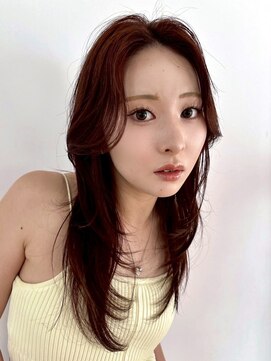 スミス 上野(smith) レイヤーカットハッシュカット顔まわりミディアムロング