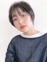 セイドット リー(Say. Ree)&nbsp;Say.ひし形ショート丸みショートアッシュブラック暗めカラー青山