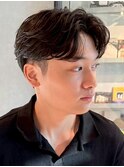センターパート 韓国マッシュヘア 眉毛カット ツーブロック 20代