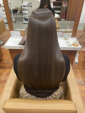 髪質改善トリートメント×アッシュベージュ