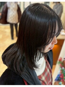 ヒラトヤ 肴町店 20代30代40代大人かわいい顔周りレイヤー小顔×アッシュブラウン