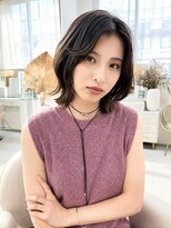 ユイマァル 岡山(YUIMARL) 岡山外ハネボブ20代30代40代顔周りレイヤー透明感ブラウンカラー