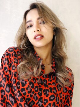 アルバム 渋谷パルコ(ALBUM) レイヤーミディアムスタイル_外ハネボブアッシュブラウン_56499