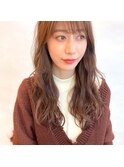*無造作巻き風ニュアンスパーマ・テラコッタベージュ