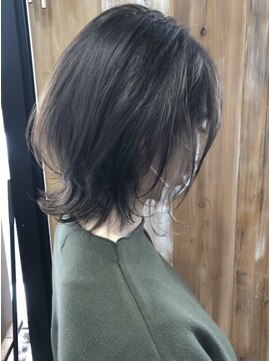 バンビ プライベート サロン(Bambi private salon) ハイライトアッシュグレー*ミディアムウルフstyle*Bambi松平愛