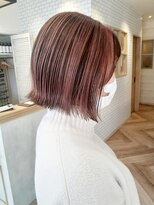 ラボヌールヘアーグレース 門前仲町店(La Bonheur hair grace) 【grace三瓶】切りっぱなしボブ/アンブレラカラー/ピンク