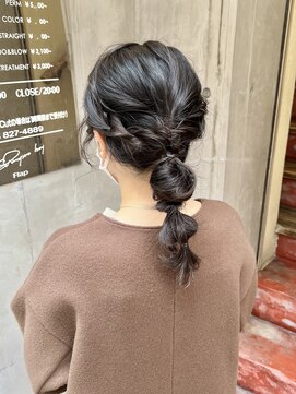 スミ(sumi) 結婚式ヘアセット×編みおろしstyle