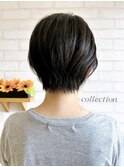 襟足スッキリショート/アッシュブラック/丸みショート◎30代40代