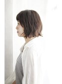 韓国ボブレイヤーロンググレーベージュ黒髪質改善前髪パーマ/011