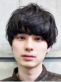 クアンク メンズ黒髪ショートマッシュ