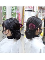 エクステ専門店ミキ 横浜店(MIKI)&nbsp;お上品シニオンヘアセット♪薔薇飾り持ち込み♪