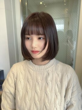 バイオレット ナゴヤ(Violet Nagoya) 春におすすめ 内巻きボブ フェイスレイヤー ぱっつん前髪