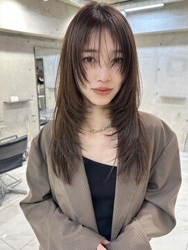 サイン 渋谷(SIGN) 艶髪レイヤーカット韓国ヘアーグレージュ髪質改善トリートメント