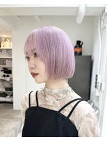 ヲタク(wotaku.)&nbsp;ピンクラベンダーホワイトピンクハイトーンカラーミニボブ艶髪