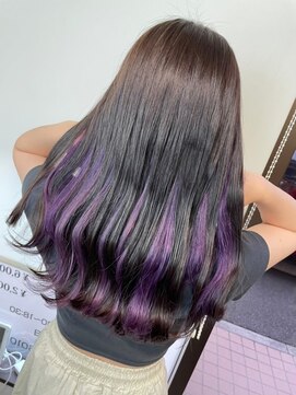 アイズ 本厚木(AIZU) インナーカラー　ラベンダーカラー