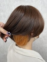 アン ブリーチ 大宮駅東口店(UN BLEACH)&nbsp;明るめブラウン×シャキッとオレンジインナーカラー