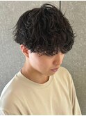 メンズマッシュ波巻きツイストスパイラルパーマ群馬高崎眉毛