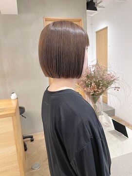 ローレン(LOREN) ミルクティーベージュぷつっとボブケアブリーチ 梅田