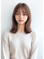 ライズ ネックス ザ サロン 渋谷(LIZE nex the salon)&nbsp;ロングヘア　シースルーバング［＃渋谷駅＃韓国＃髪質改善］