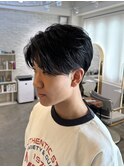 センターパート/コンマバング/刈り上げないショート