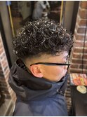 スキンフェード海外風パーマ
