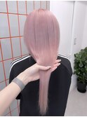 イメチェン/ホワイトブロンド/外ハネボブ/ワイドバング/渋谷