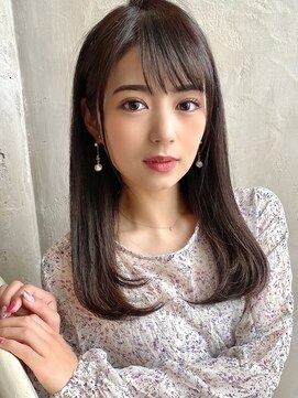 プラチナ(PLATINA) ワンカールレイヤー前髪暗髪カラー顔まわり清楚