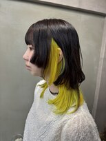 ファビ 渋谷(Fab)&nbsp;くびれヘア/暗めカラー/アプリコットオレンジ/縮毛矯正