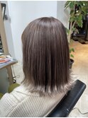 暗めカラー/ショートボブ/マロンベージュ/くすみベージュ/立川