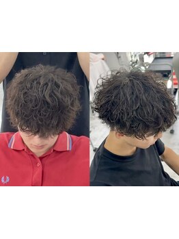 【メンズスペシャリスト在籍】scene独自の高技術で叶えるSNS映えするメンズパーマスタイル［メンズカット］