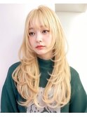 #長野駅前#韓国レイヤー#ダブルカラー#ブロンド
