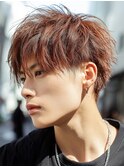 Men'sカット＋束感レイヤー×透明感カラー仕上げ