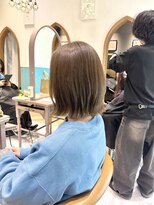 ロンド レグリーズ 立川(Lond leglise) ミニボブレイヤー/レイヤーカット/ダークアッシュ/顔周り/立川