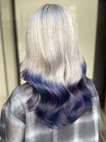 アウラ(AURA)&nbsp;盛岡駅ハイトーンカラーブリーチデザインカラーブロンドレイヤー