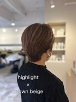 ソイクフ 四条大宮店(SOY-KUFU) ミセス40代50代ショートカットグレージュショートウルフボブ